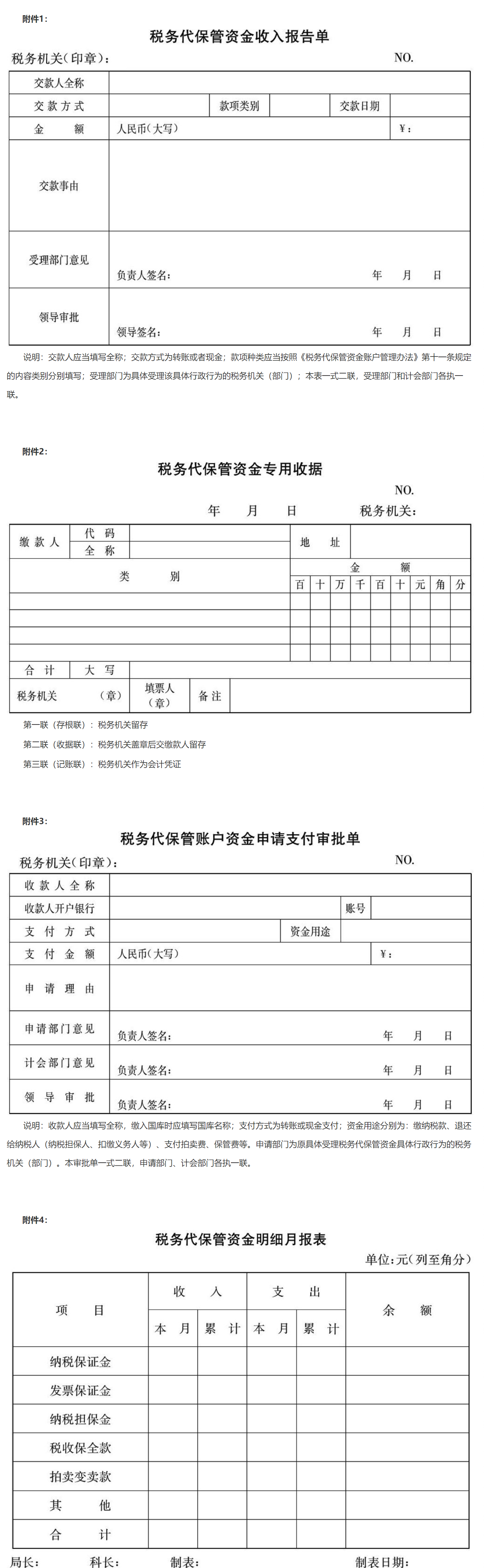 国家税务总局 财政部 中国人民银行关于印发《税务代保管资金账户管理办法》的通知-1