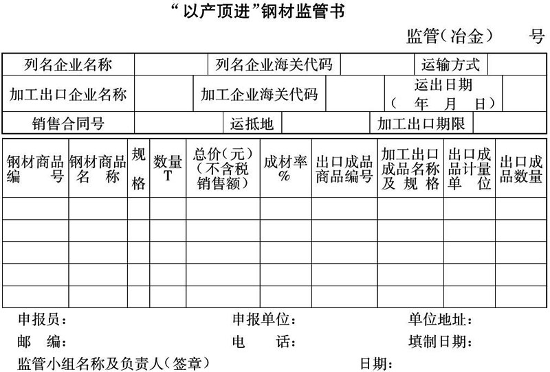 国家税务总局 国家经贸委 财政部海关总署 国家外汇管理局关于印发《钢材“以产顶进”改进办法实施细则》的通知-2