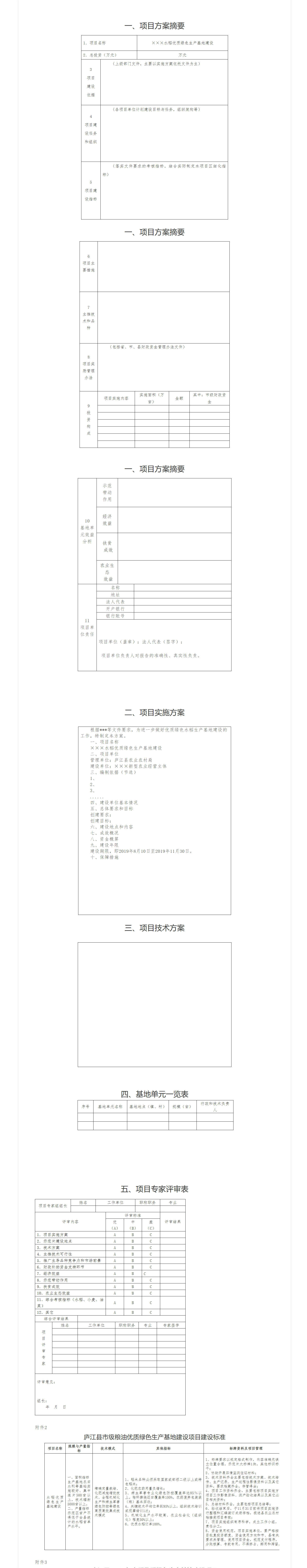 关于印发庐江县2019年水稻优质绿色生产基地建设项目实施方案的通知-1